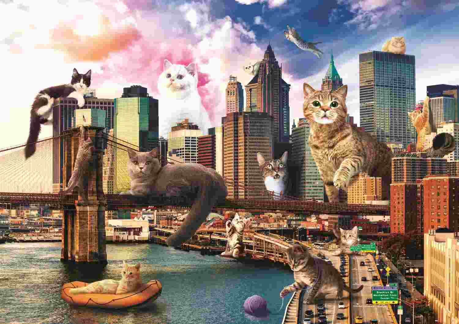 Trefl - Puzzle Cats in New York - 1000 dielov