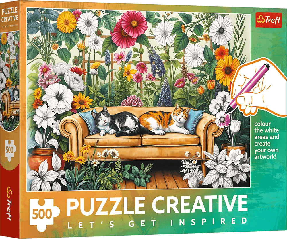 TREFL Puzzle Creative Kočičí oranžerie 500 dílků