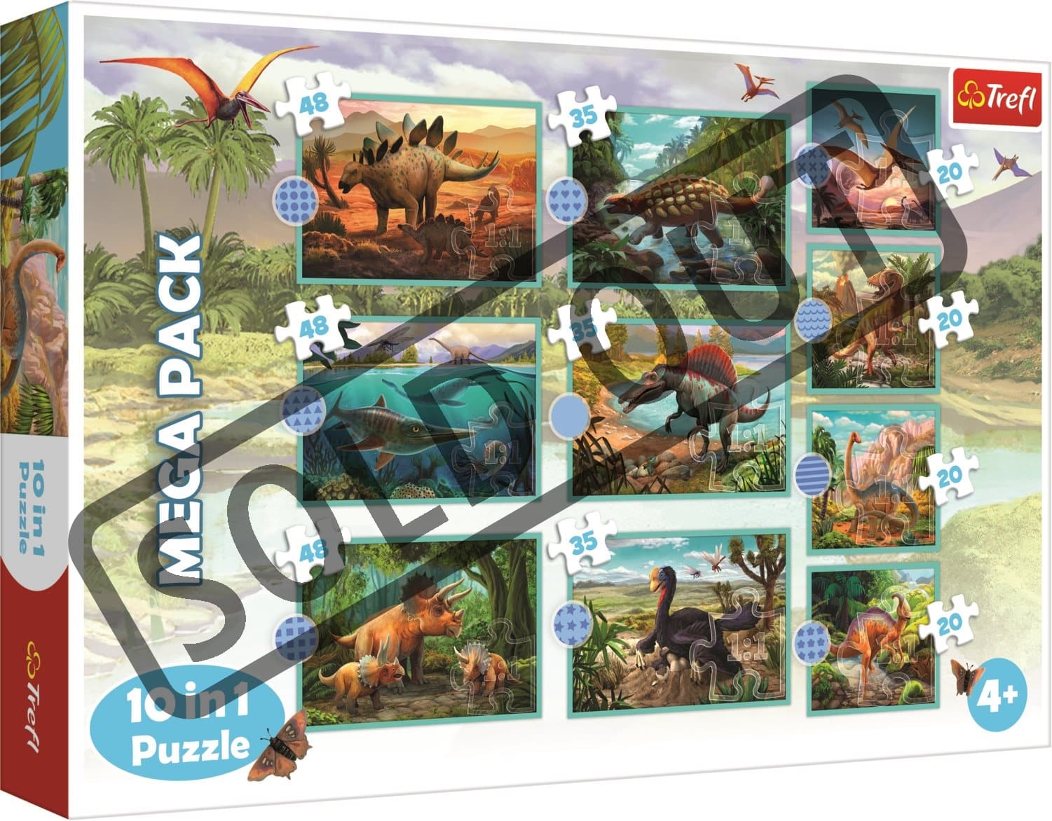 TREFL Puzzle Dinosauři MEGA PACK 10v1