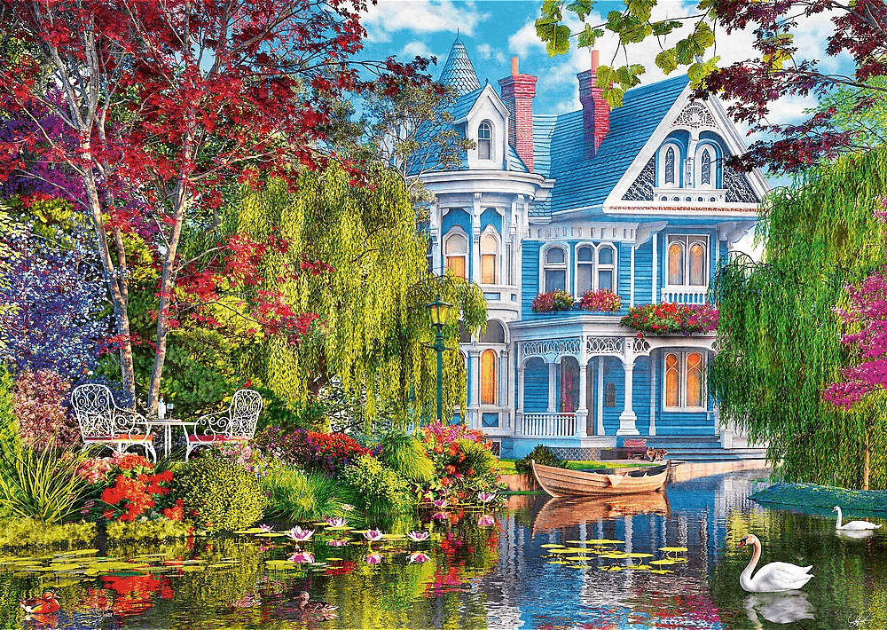 TREFL Puzzle Dům u jezera 2000 dílků