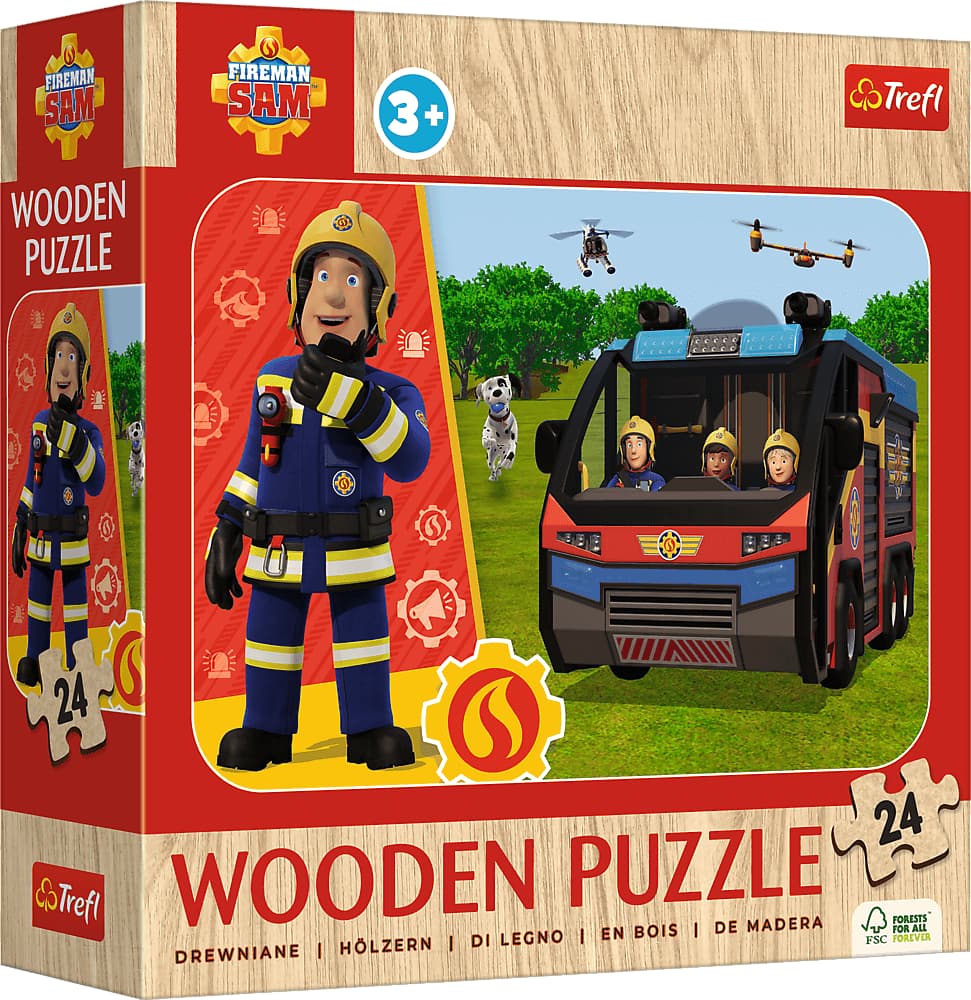 Trefl - Puzzle Fireman Sam wooden - 1-39 dielov