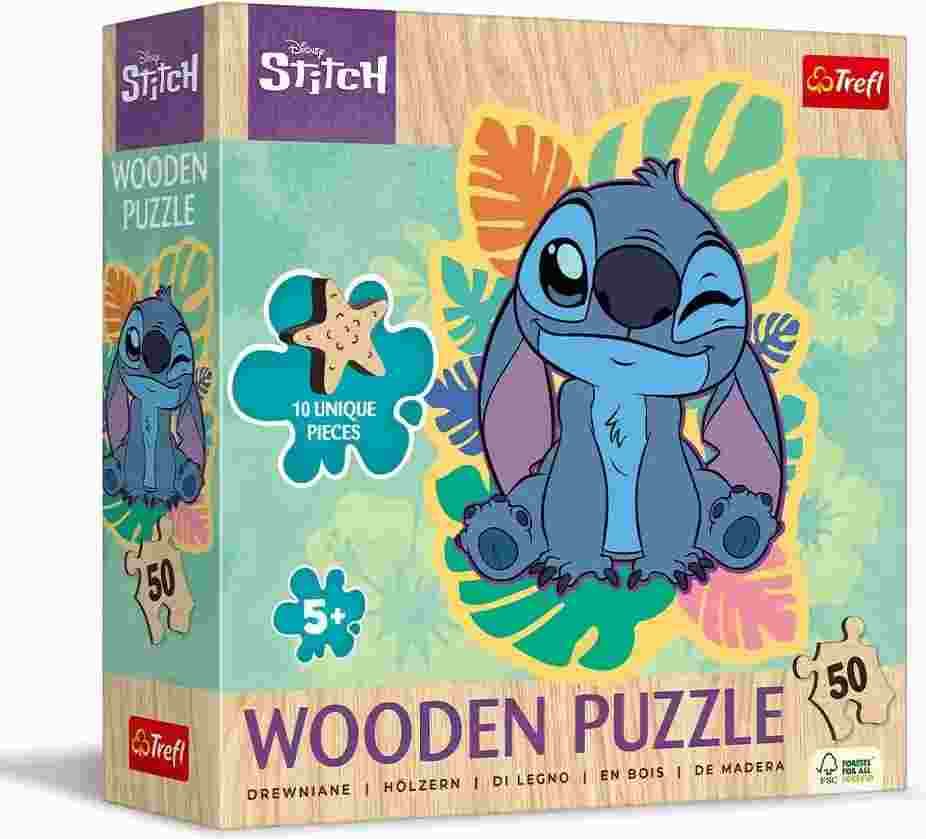Trefl - Puzzle Happy Stitch wooden - 40-99 dielov