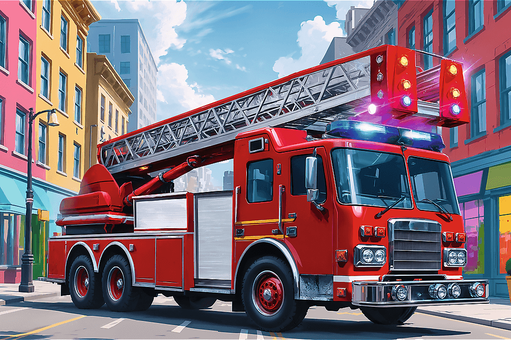 TREFL Puzzle Hasičský vůz 60 dílků