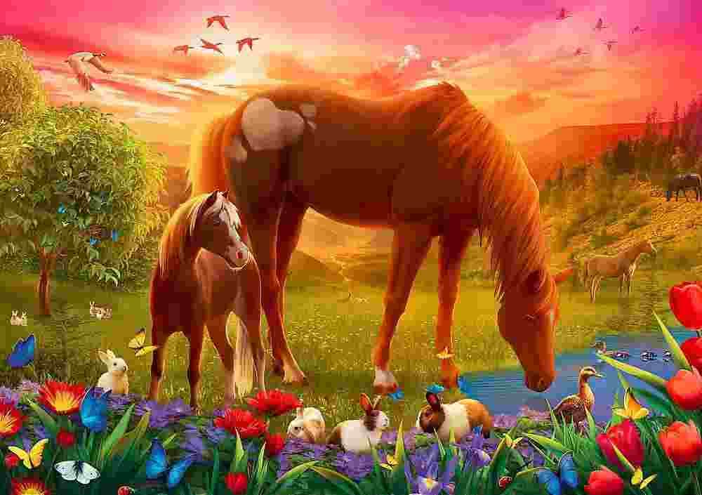 Trefl - Puzzle Horses in the meadow - 500 dielov