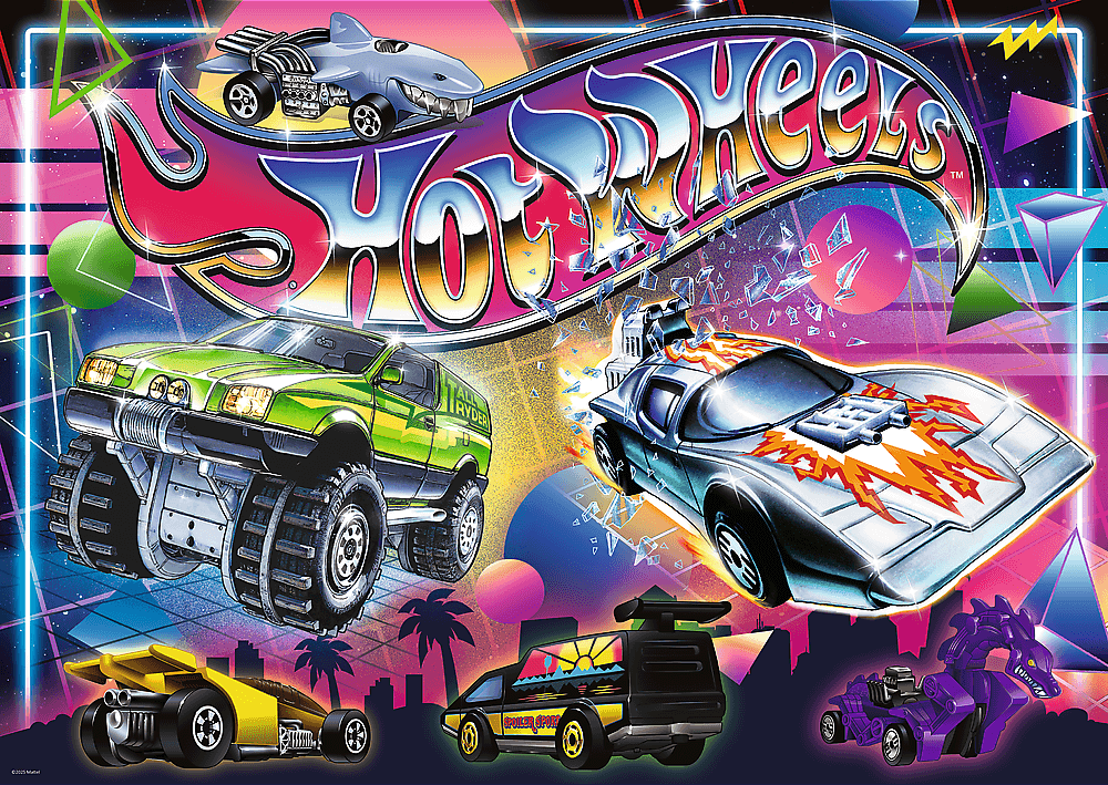 TREFL Puzzle Hot Wheels: 80. léta 500 dílků