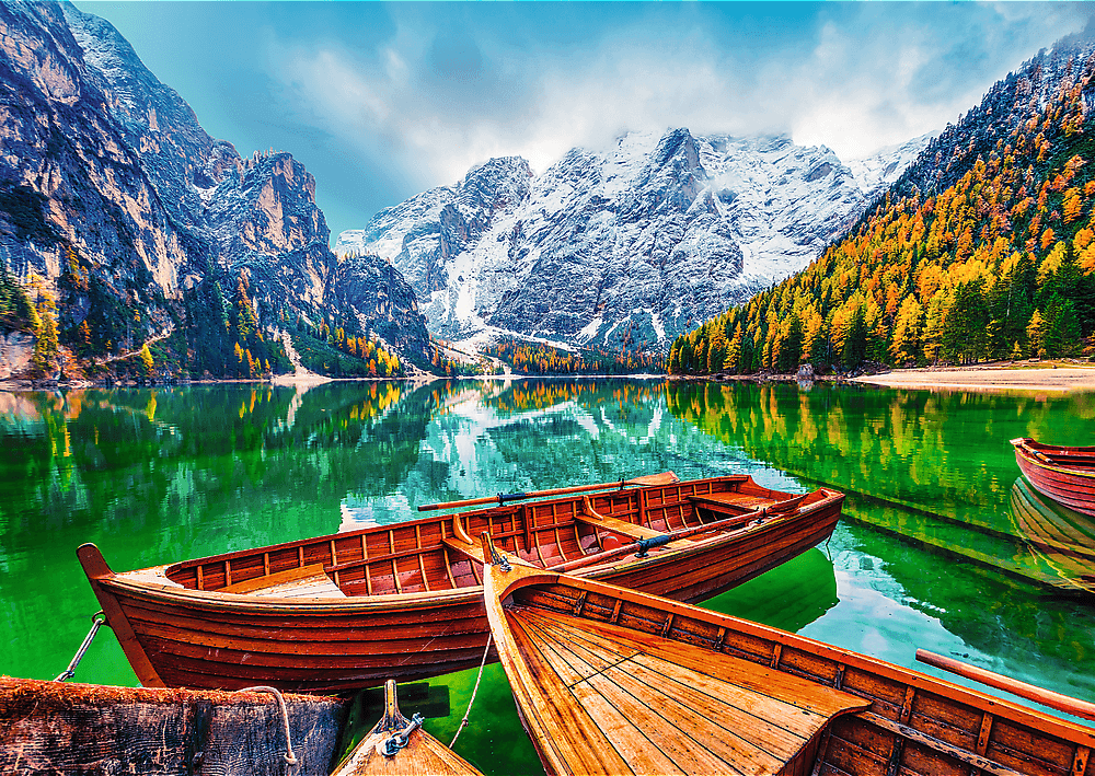 TREFL Puzzle Jezero Braies, Itálie 500 dílků