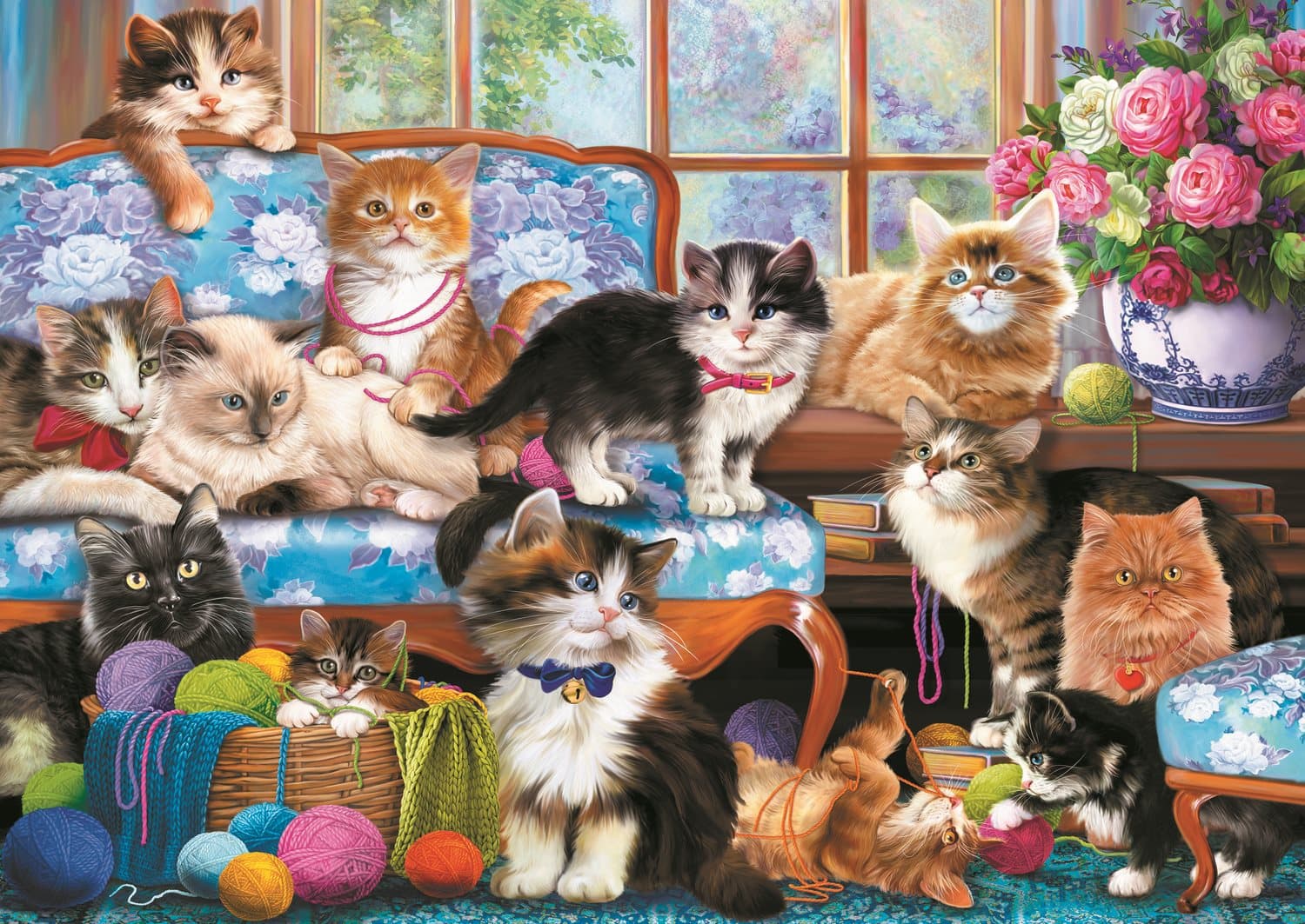 TREFL Puzzle Kočičí rodinka 500 dílků