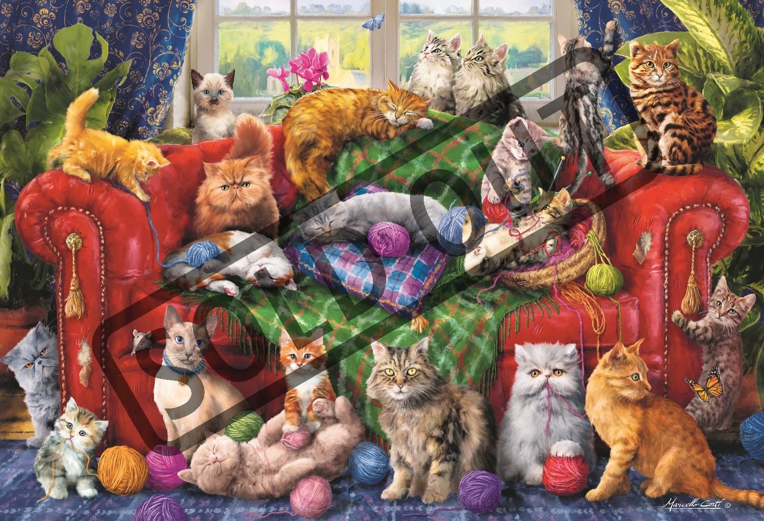 TREFL Puzzle Kočky na pohovce 1500 dílků