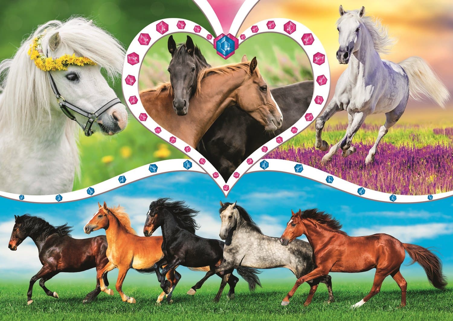 TREFL Puzzle Krásní koně 200 dílků