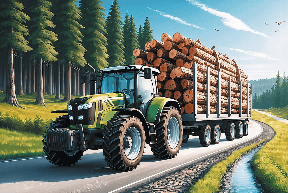 TREFL Puzzle Lesní traktor 100 dílků