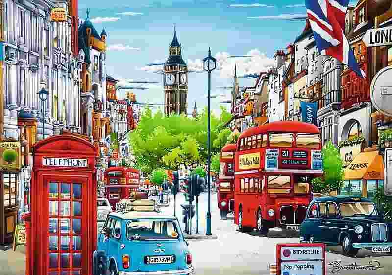 Trefl - Puzzle London street - 1000 dielov