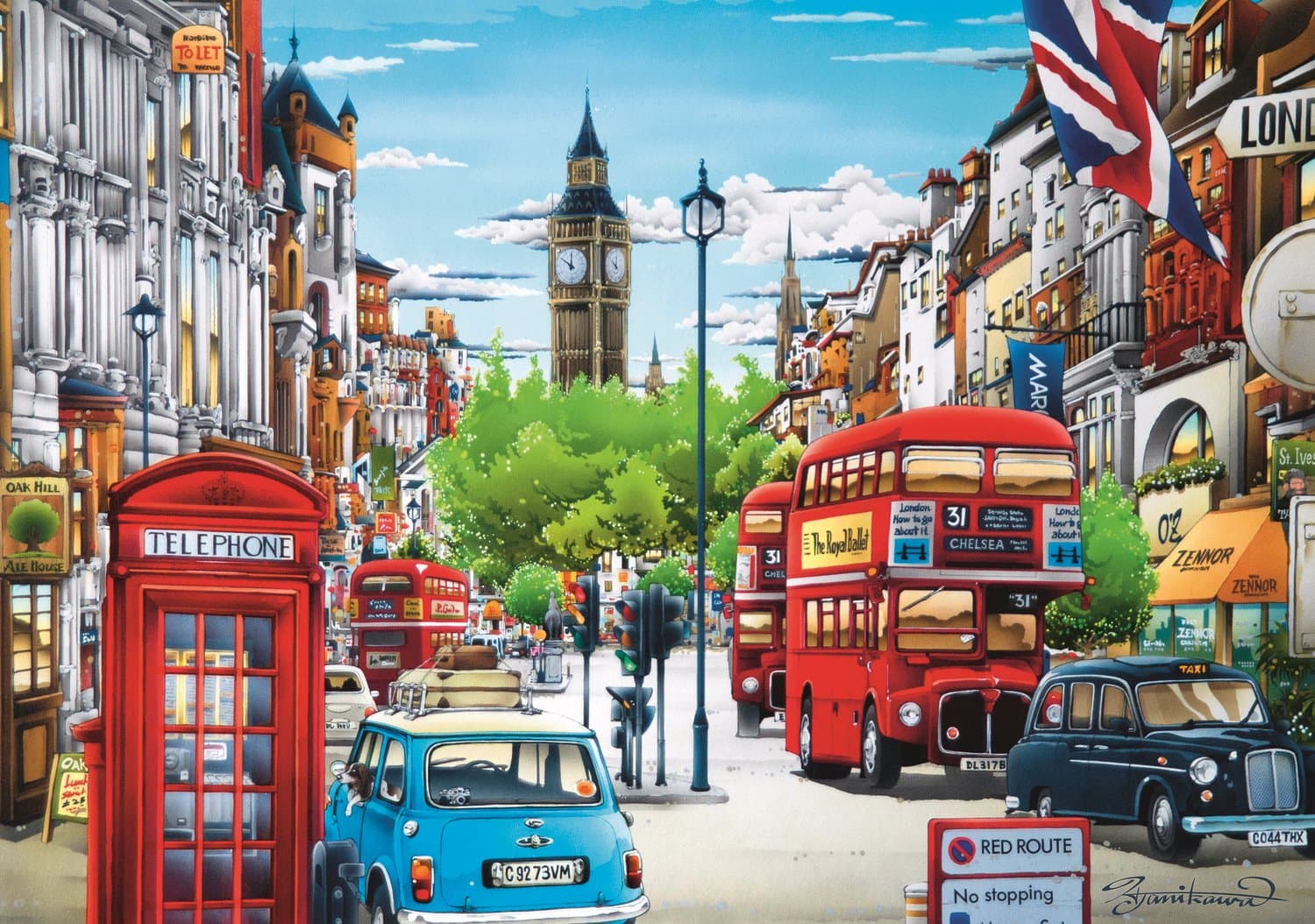 TREFL Puzzle Londýnská ulice 1000 dílků