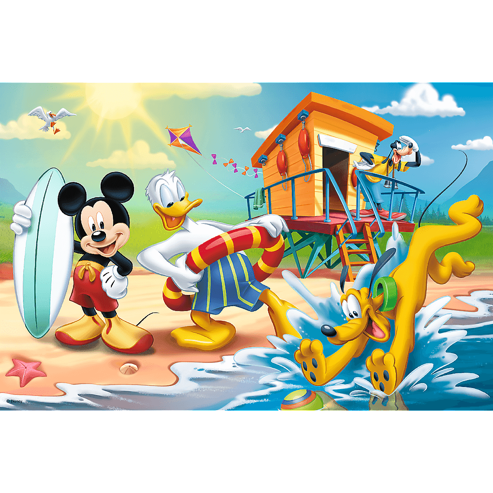 TREFL Puzzle Mickey Mouse na pláži 60 dílků