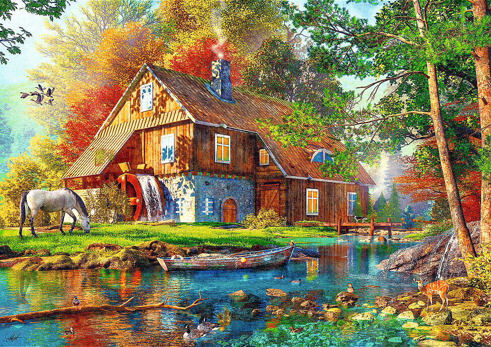 TREFL Puzzle Mlýn u řeky 500 dílků