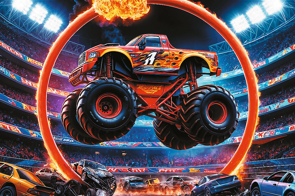 TREFL Puzzle Monster truck 60 dílků