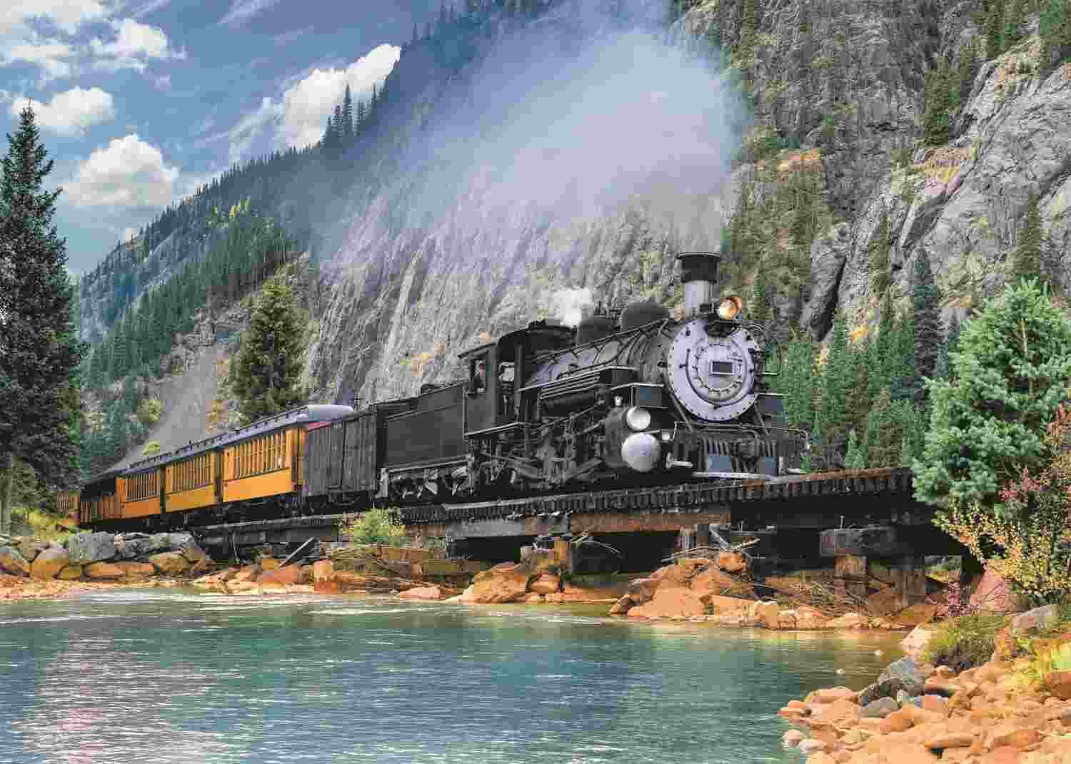 Trefl - Puzzle Mountain Train - 500 dielov
