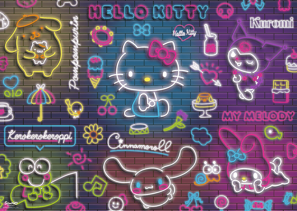 TREFL Puzzle Neonová Hello Kitty 500 dílků