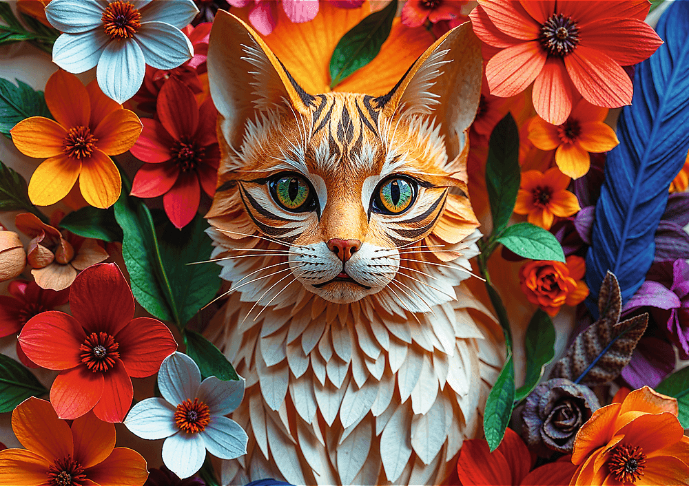 TREFL Puzzle Paper Art: Kočka 1000 dílků