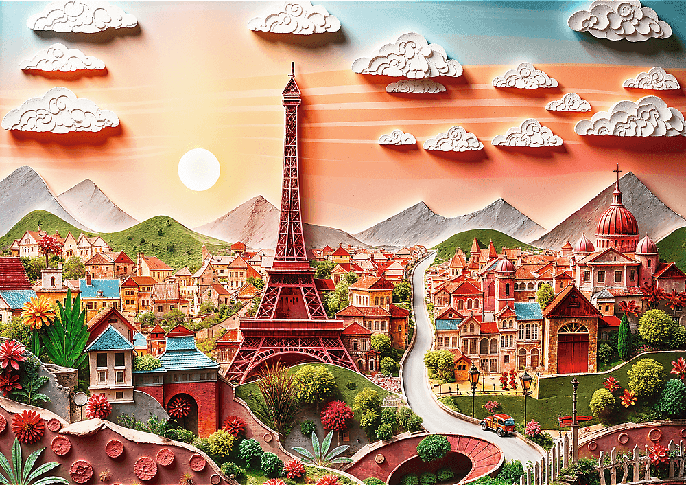 TREFL Puzzle Paper Art: Paříž 1000 dílků