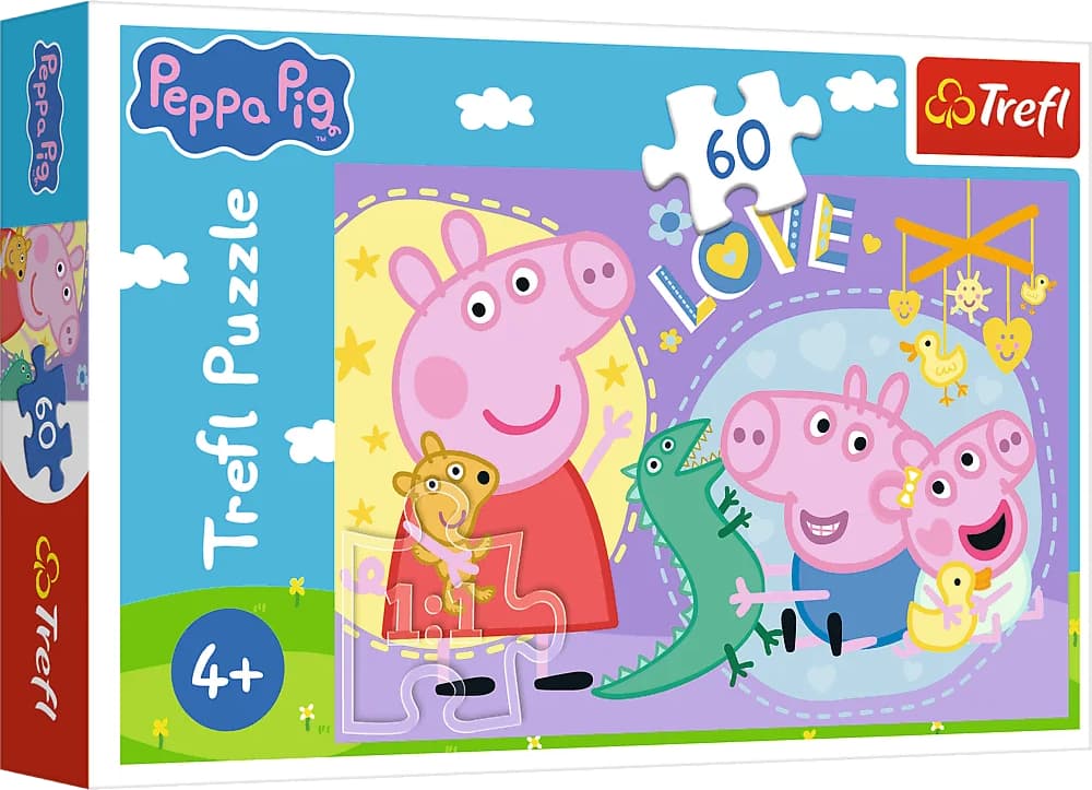 Trefl - Puzzle Peppa Pig: Happy piggy - 40-99 dielov