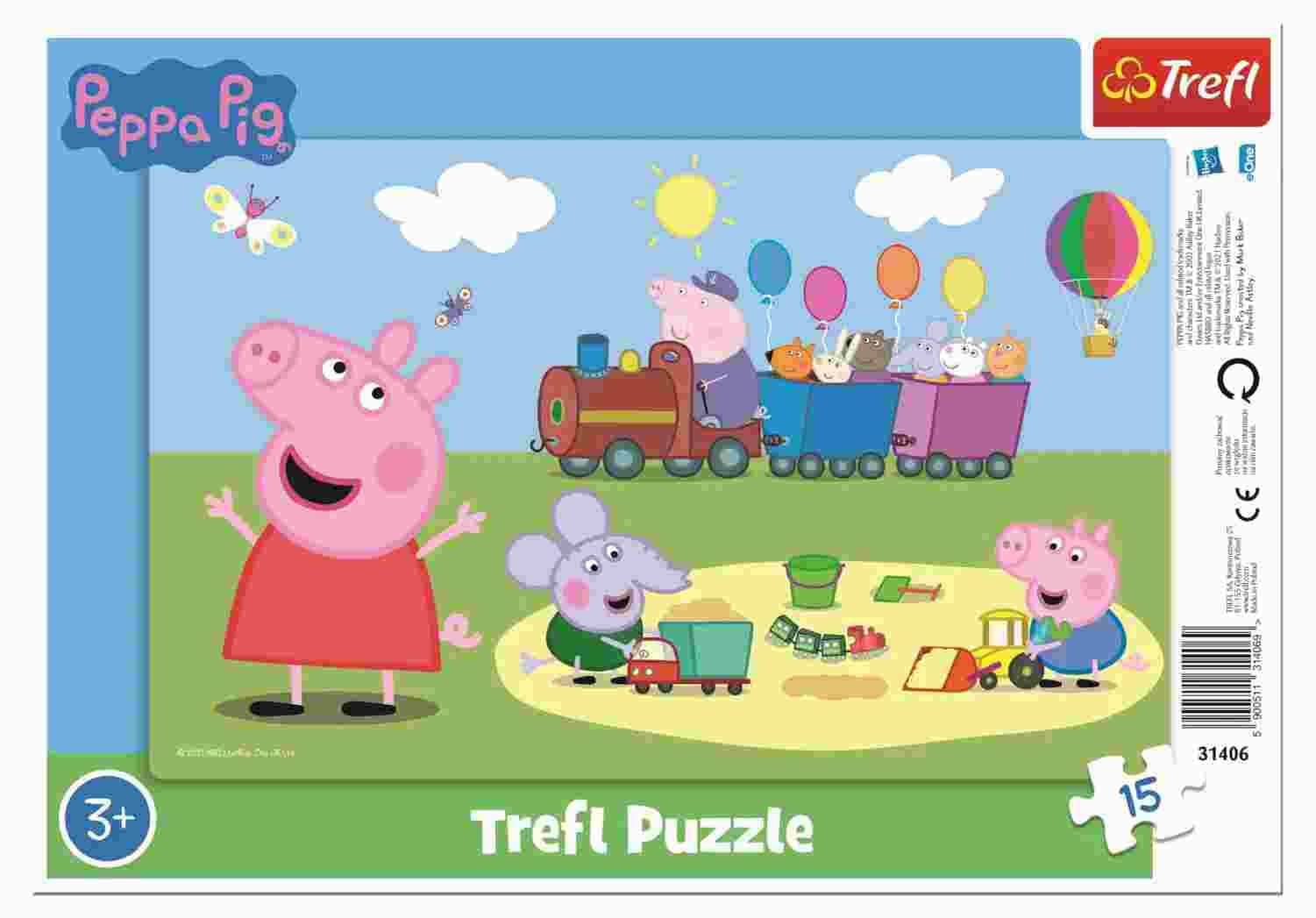 Trefl - Puzzle Peppa Pig: Happy Train - 1-39 dielov