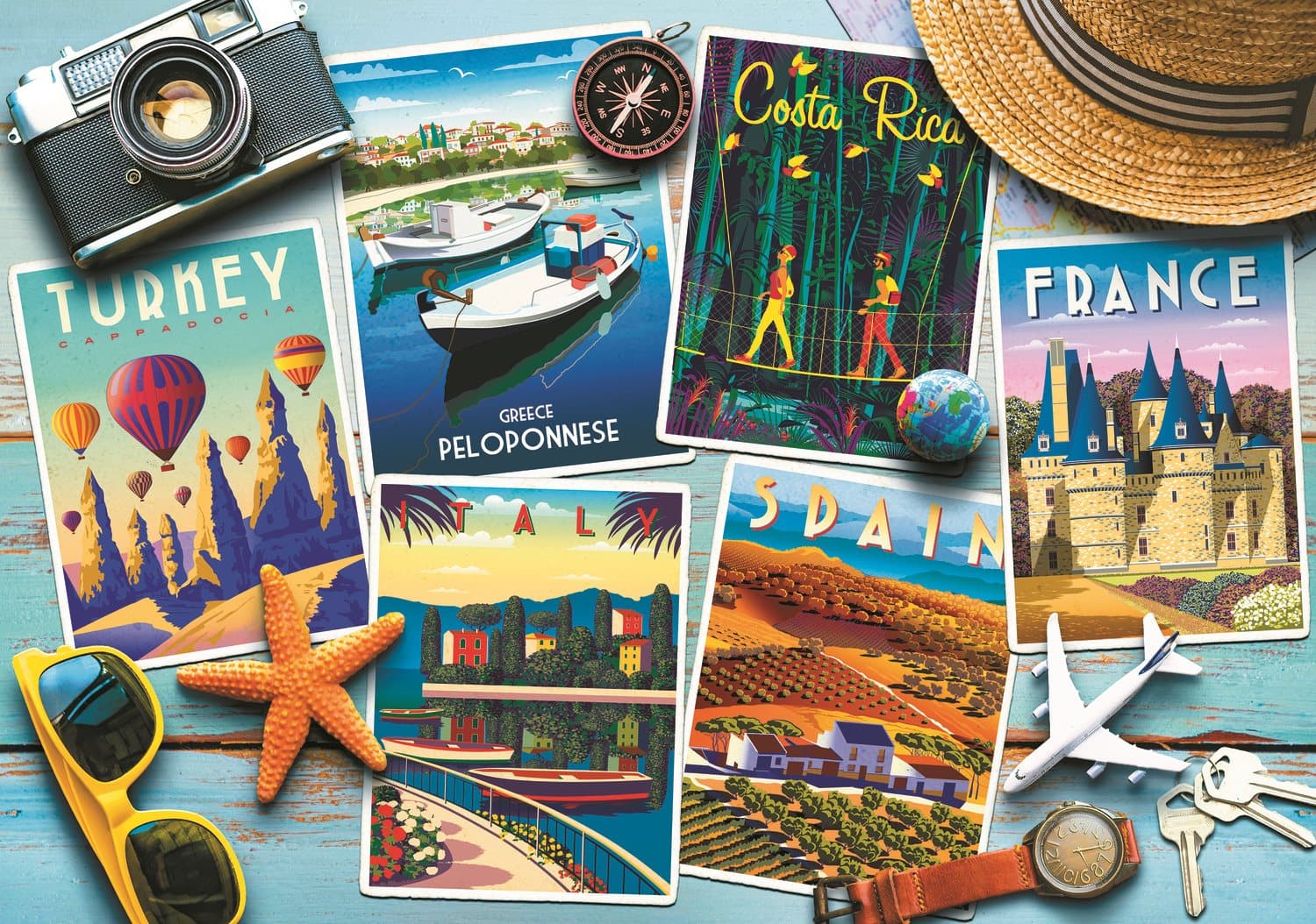 TREFL Puzzle Pohlednice z dovolené 1000 dílků