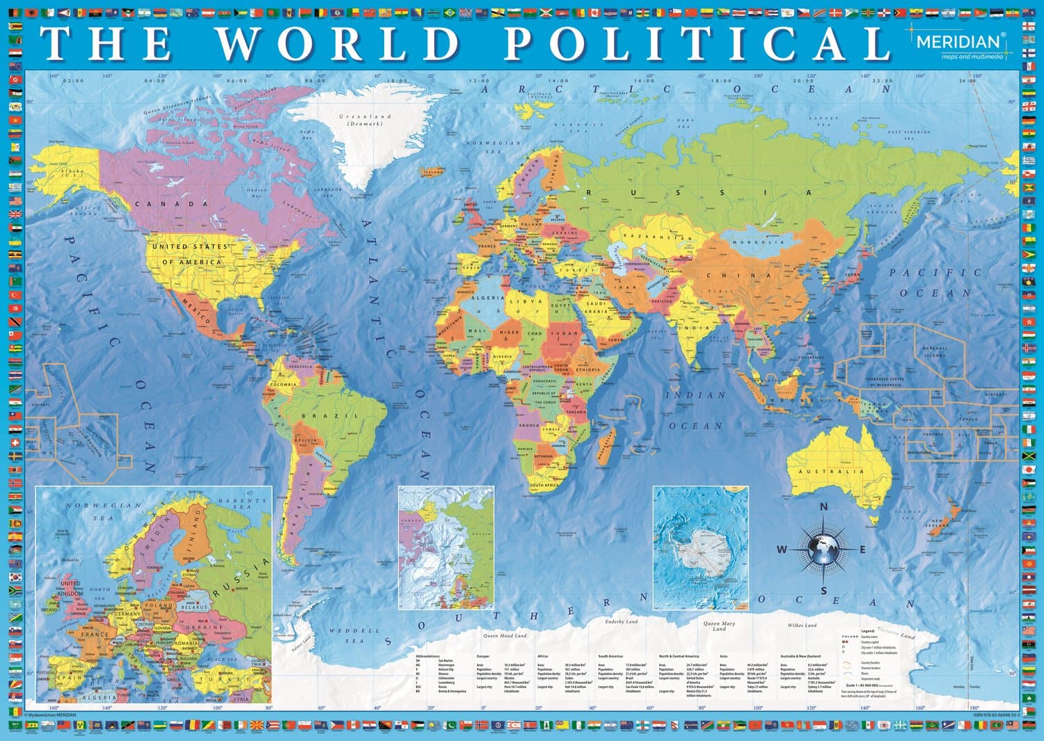 TREFL Puzzle Politická mapa světa 2000 dílků