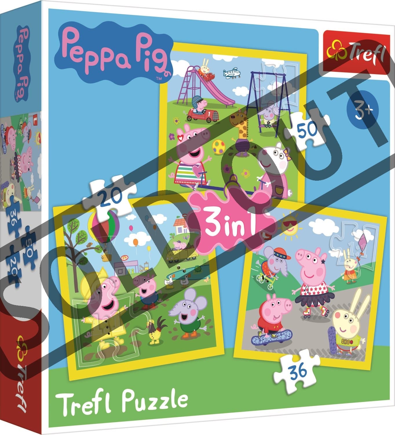 TREFL Puzzle Prasátko Peppa 3v1 (20,36,50 dílků)