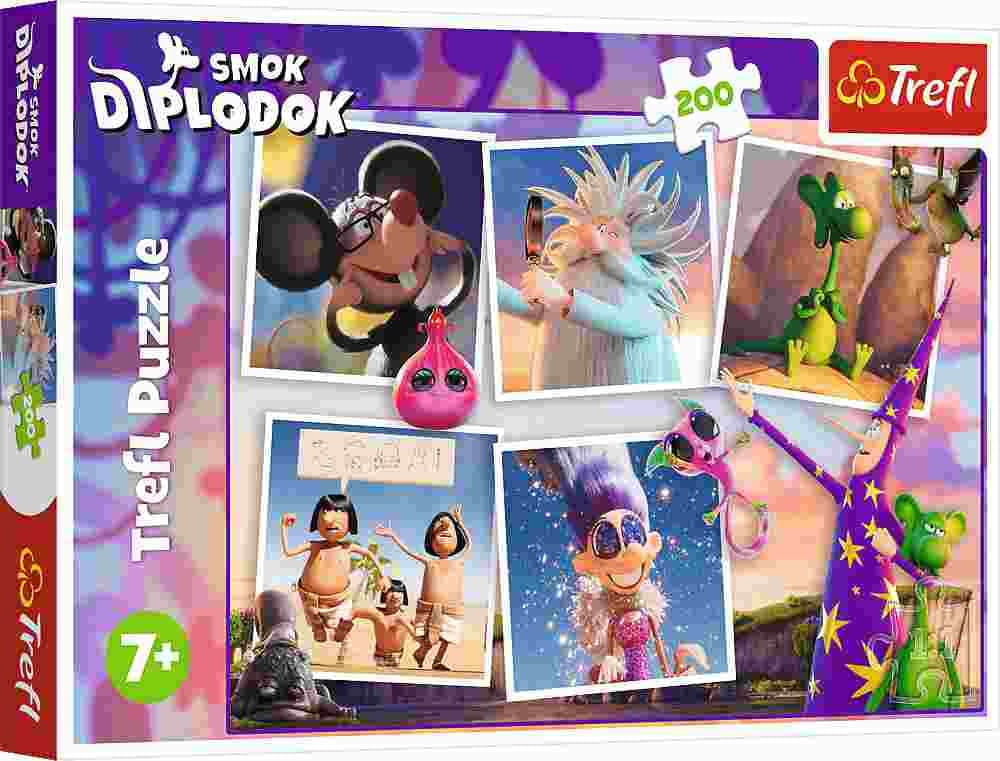 Trefl - Puzzle Smok Diplodok - 200 dielov