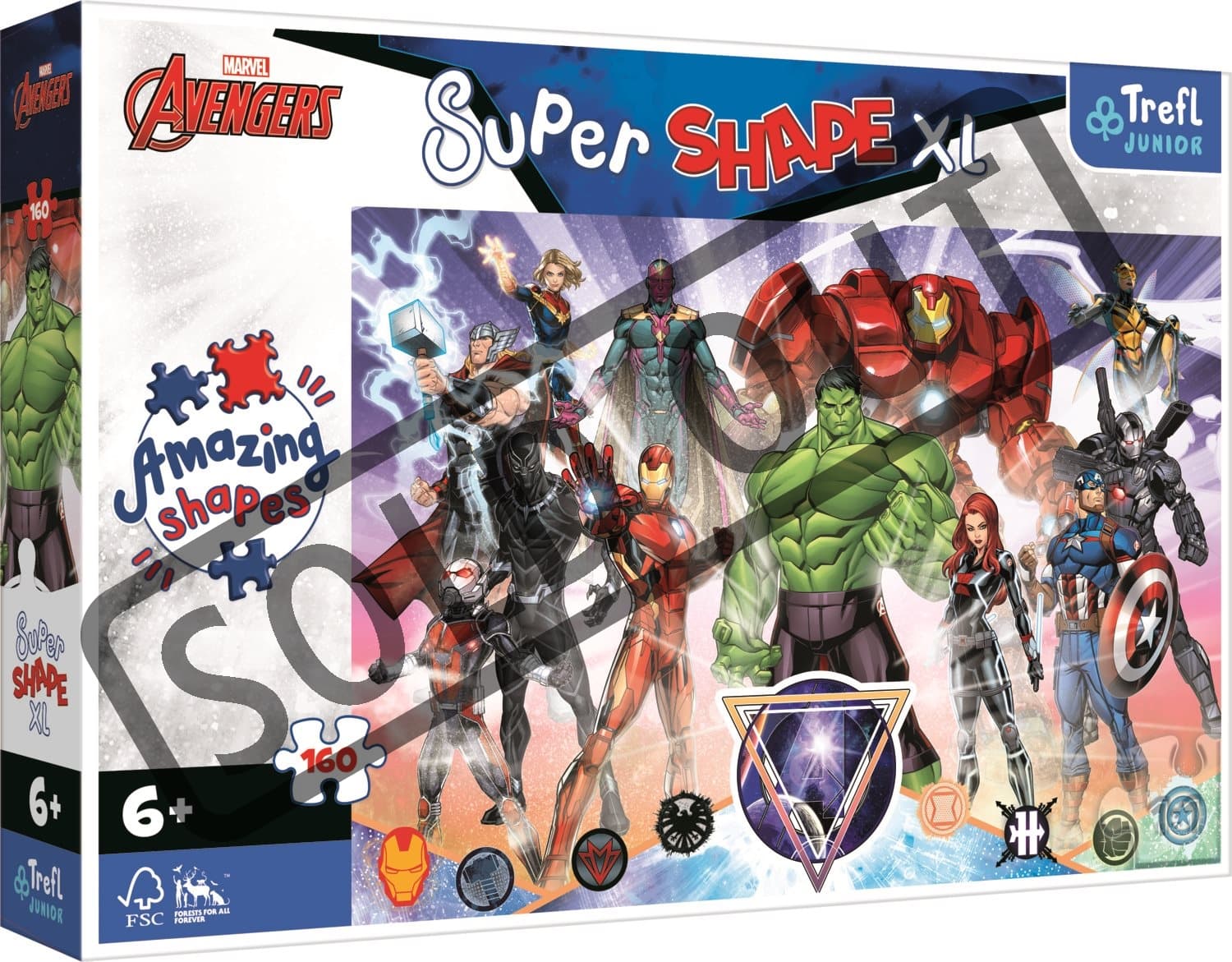 TREFL Puzzle Super Shape XL Avengers 160 dílků