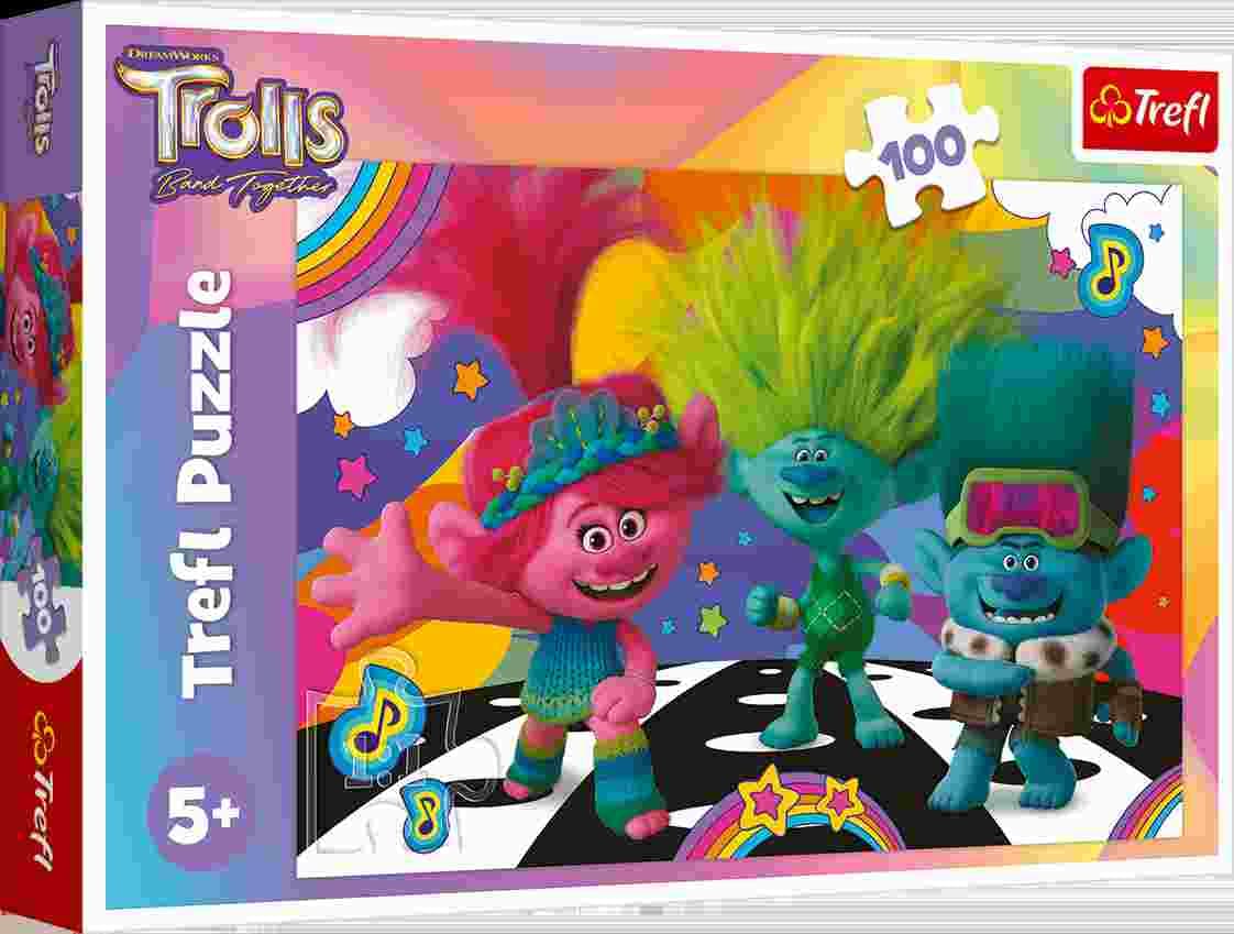 Trefl - Puzzle Trolls 3: Fun Trolls - 100 dielov