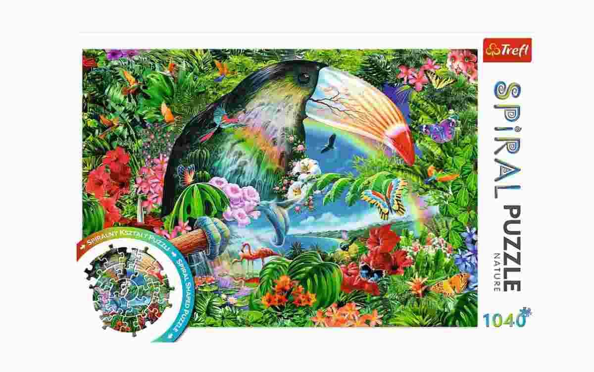 Trefl - Puzzle Tropical Animals - spiral - 1000 dielov