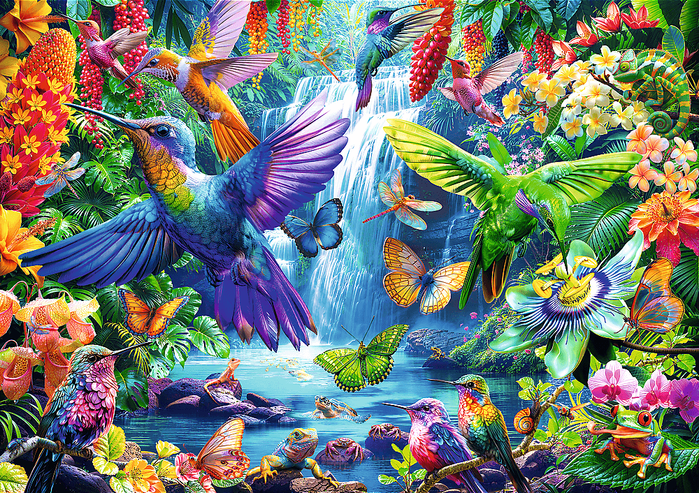 TREFL Puzzle Tropičtí kolibříci 1000 dílků