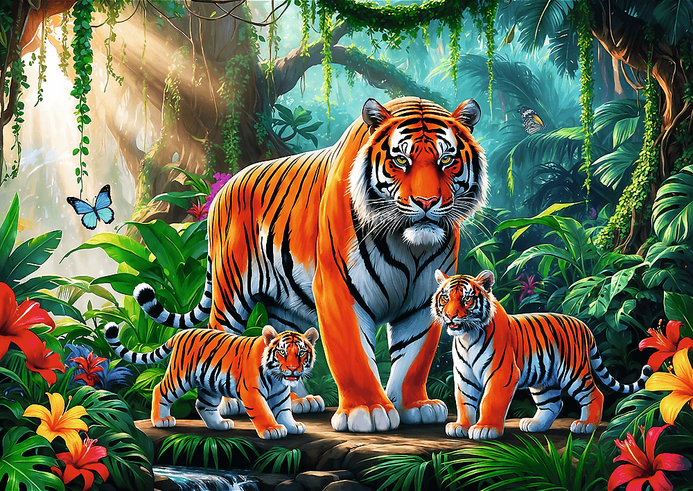 TREFL Puzzle Tygří zvyky 200 dílků