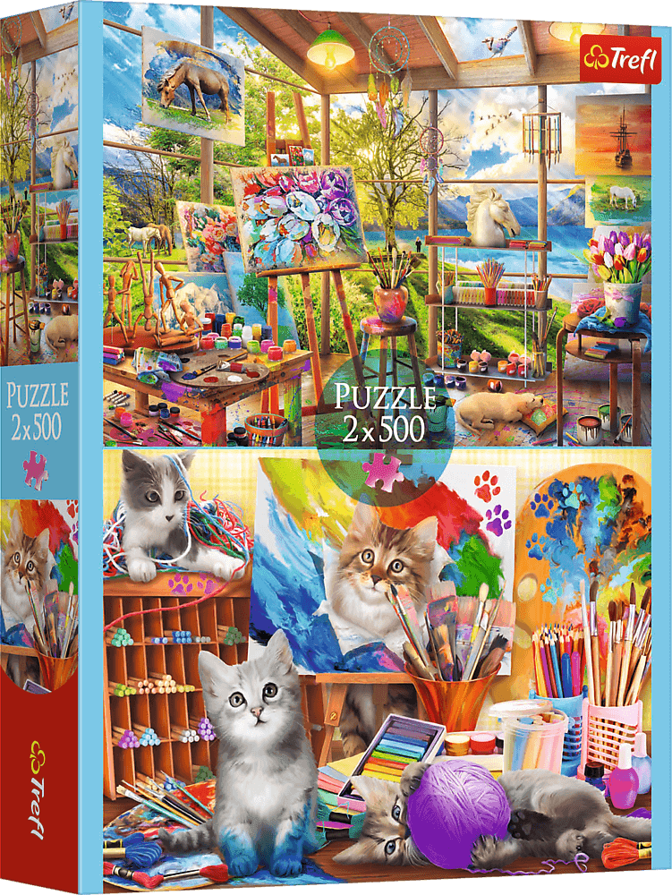 TREFL Puzzle Umění malování 2x500 dílků
