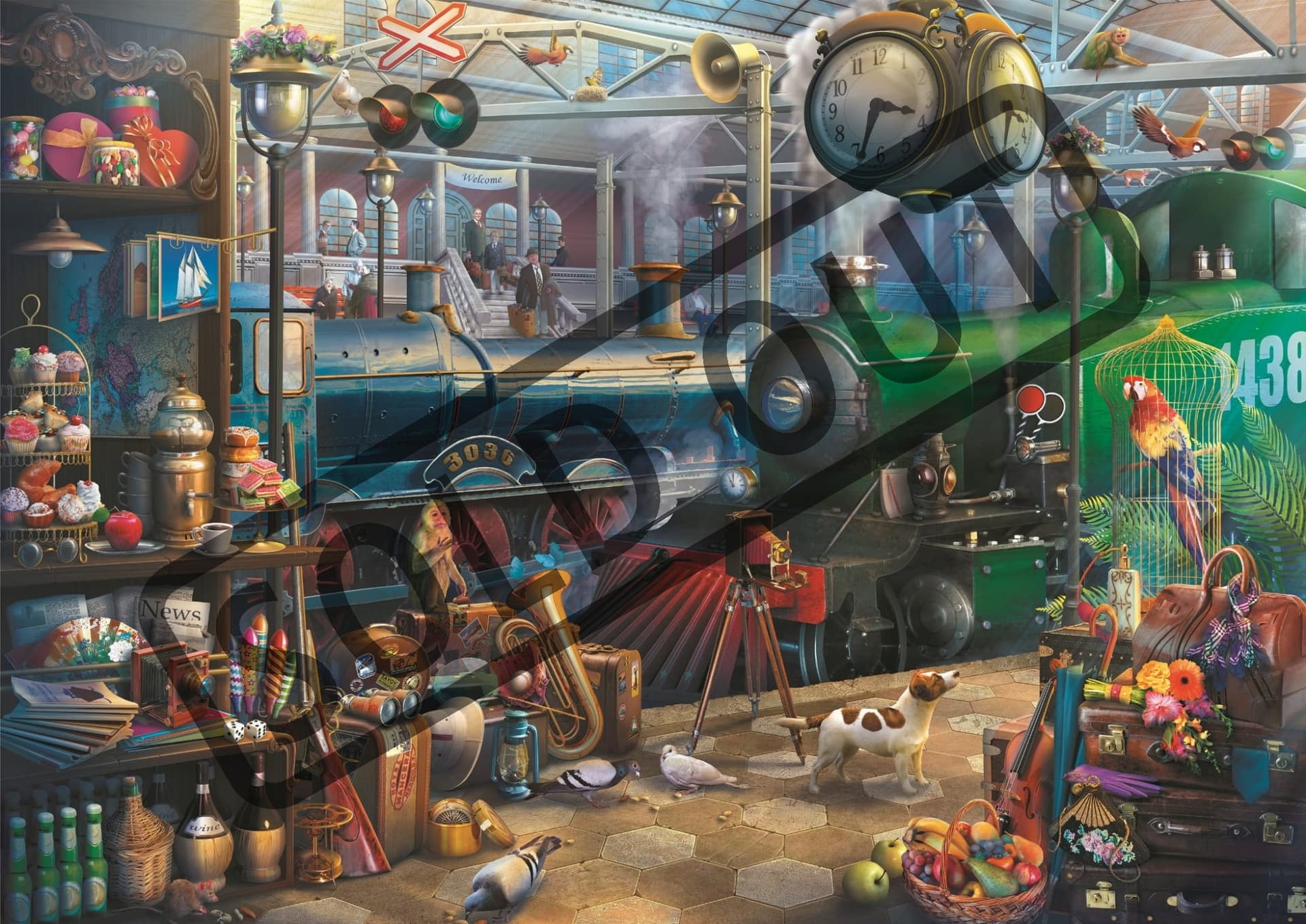 TREFL Puzzle Vlakové nádraží 6000 dílků