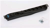 TRITON 19" rozvádzač 8x230V - 2m, bleskozvod, čierny