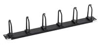 TRITON 19" viazací panel 1U - 6x veľký hák, čierny