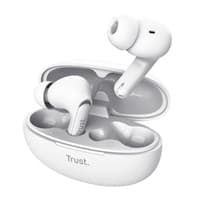 TRUST sluchátka Yavi, Bluetooth ENC, špunty, bilá
