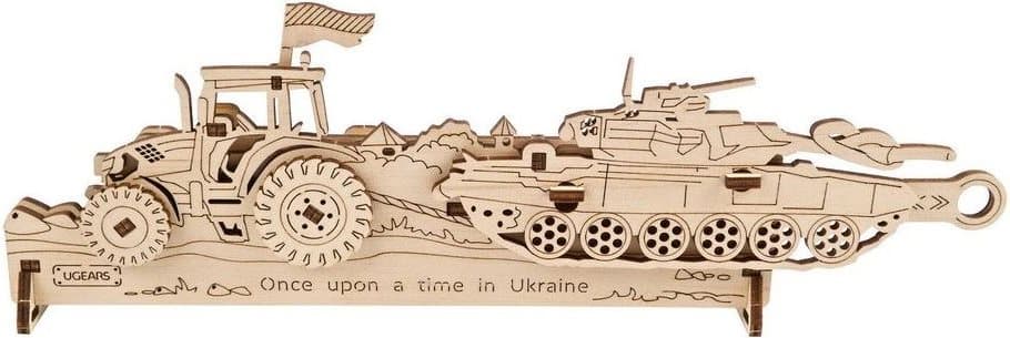 UGEARS 3D puzzle Brave UA Tractor 51 dílků