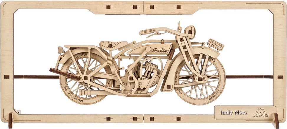 UGEARS 3D puzzle Indie Moto 2,5D 42 dílků