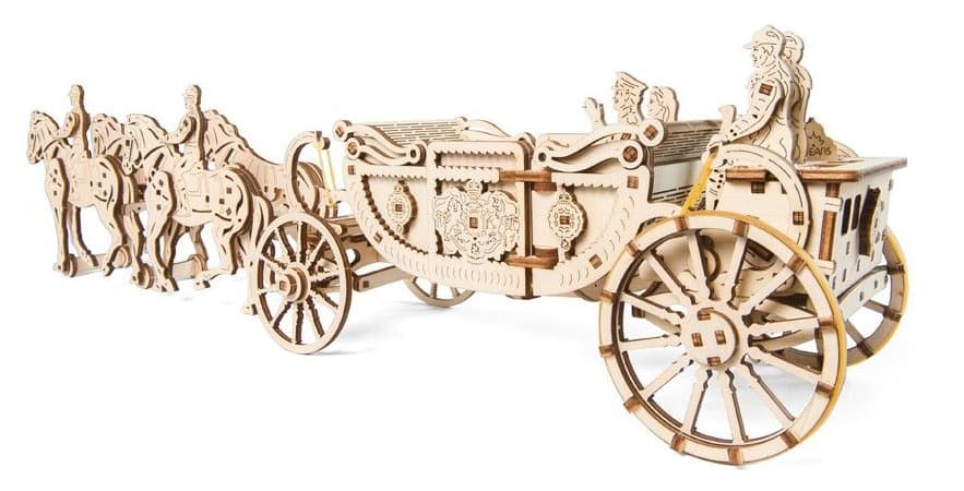 UGEARS 3D puzzle Královský kočár 290 dílků