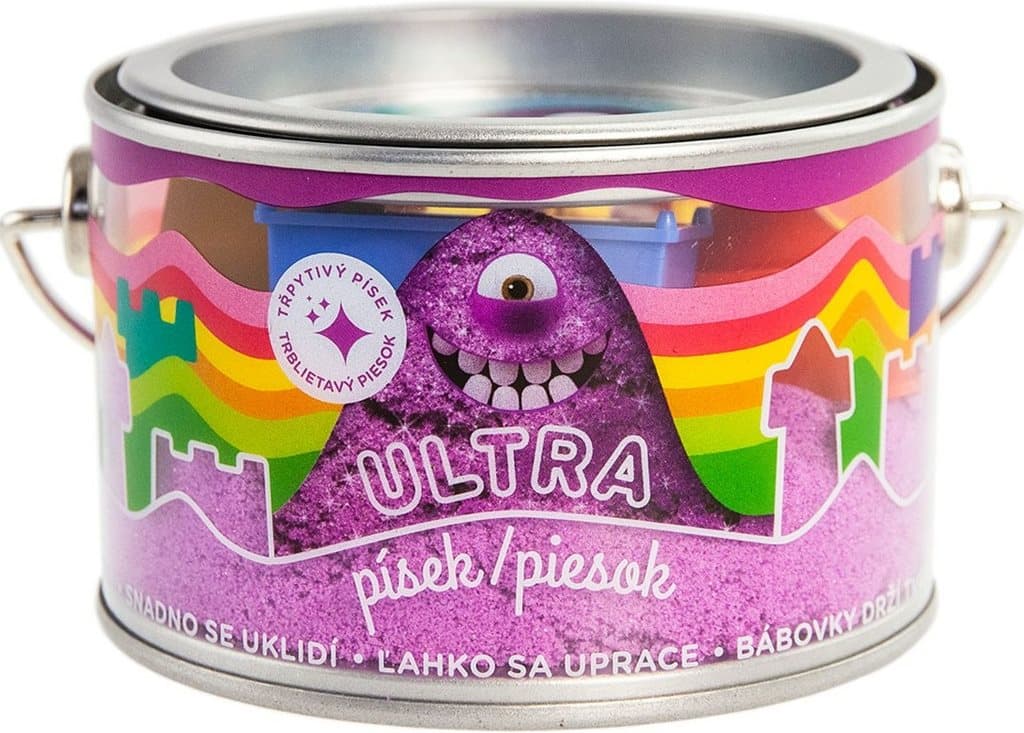 Ultra písek s glitry Fialový