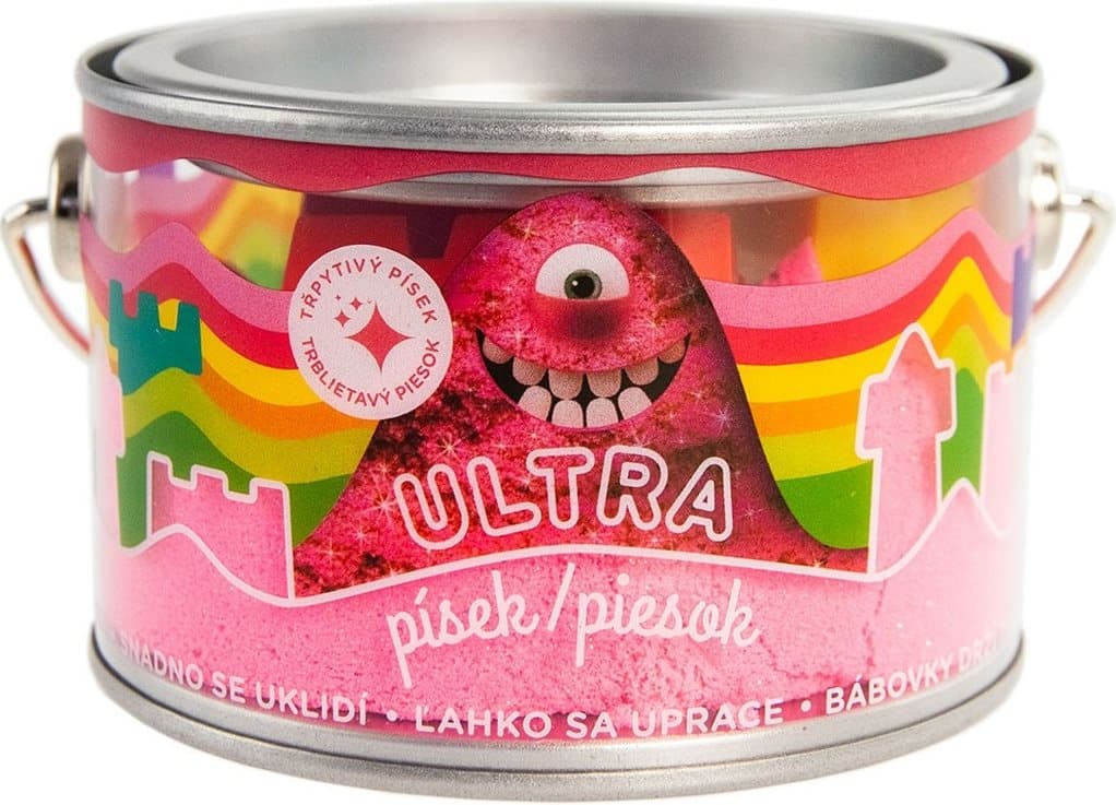 Ultra písek s glitry Růžový