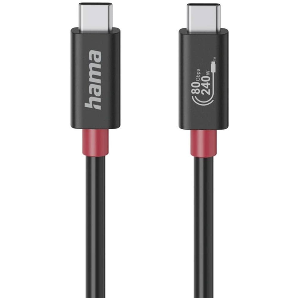 USB C to C USB4 1 m 80 Gb/s BK HAMA