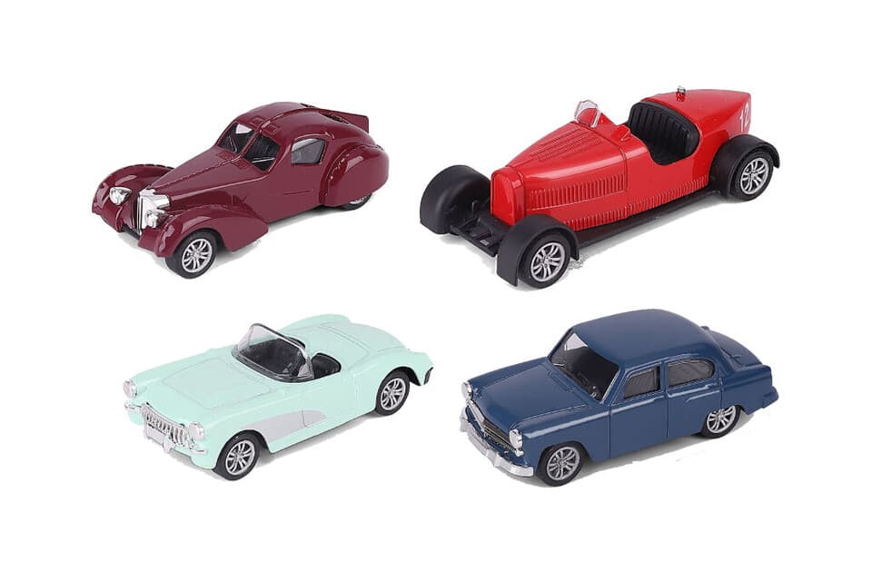 Veterán auto kovový model 10,5cm - zelená