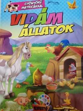 Vidám állatok matricáskönyv (Maďarská verzia)