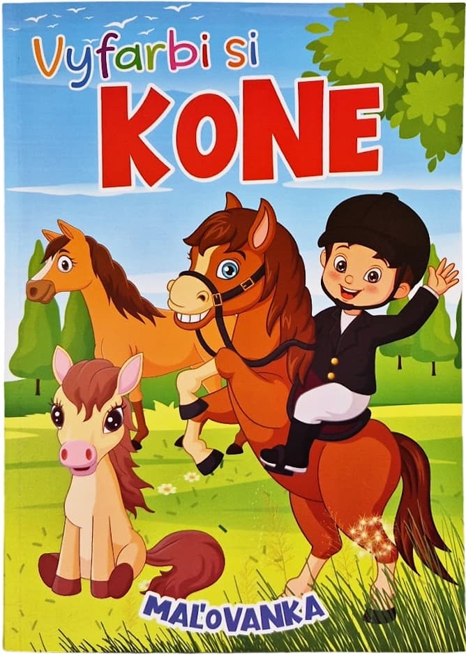 Vyfarbi si kone omaľovánka