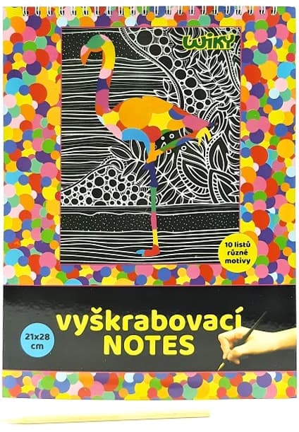 Vyškrabovací notes rôzne motívy 10listov
