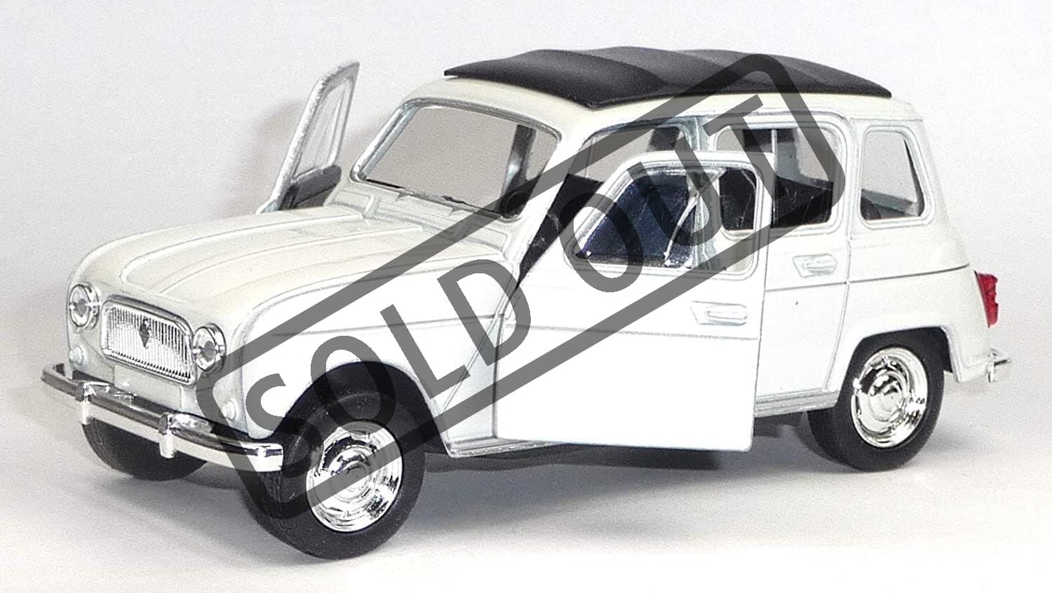 WELLY Autíčko na zpětné natažení Renault 4 bílý